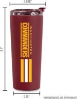 Rico Industries NFL Football 24oz Stainless Steel Tumbler with Lid and Dual Functioning Lid - Image 6