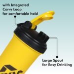 NIVIA Street Sports Water Bottle Shaker | Color: Yellow | Capacity: 750 ml | Material: Plastic | For Kids, Men & Women | Use During of Cycling, Gym, Running & Training - Image 4