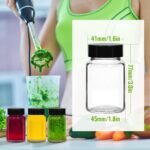 2oz Ginger Shots Bottles 12Pack- Portable Leakproof 2 oz Glass Jars with Lids- Glass Juice Shot Bottles with Caps for Wellness Shot(2 fl. oz, Set of 12) - Image 3