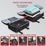SUOCO Travel Pack Vacuum Kit, Travel Vacuum Bags with Wireless Electric Pump, Clothing Compression Packing Cubes for Carry-On Luggage Backpack Suitcase, 2 Small - Image 3