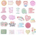 100PCS Cute Preppy Stickers Pink Motivational Vinyl Waterproof Stickers for Laptop Bumper Water Bottles Computer Phone Hard Hat Car Inspirational Decals for Adults Women Kids Teen Girls - Image 4