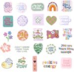 100PCS Cute Preppy Stickers Pink Motivational Vinyl Waterproof Stickers for Laptop Bumper Water Bottles Computer Phone Hard Hat Car Inspirational Decals for Adults Women Kids Teen Girls - Image 5