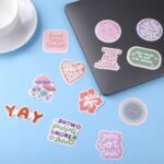 100PCS Cute Preppy Stickers Pink Motivational Vinyl Waterproof Stickers for Laptop Bumper Water Bottles Computer Phone Hard Hat Car Inspirational Decals for Adults Women Kids Teen Girls - Image 6