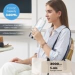 Hydrogen Water Bottle Generator with 4th Generation SPE/PEM Technology, Portable Hydrogen Water Ionizer Machine, Birthday,Xmas Gift for Husband,Wife,Lovers,Friends,Travel (Gray, 9.05in*Φ2.64in) - Image 3