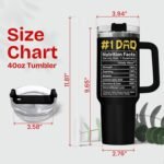 34HD Dadman Tumbler 40oz with Handle Lid and Straw, Funny Hero Cool Daddy Insulated Travel Coffee Cup, Father's Day Gift for Papa & Step Dad - Birthday Present from Daughter Son & Mom - Image 3