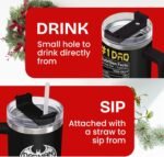 34HD Dadman Tumbler 40oz with Handle Lid and Straw, Funny Hero Cool Daddy Insulated Travel Coffee Cup, Father's Day Gift for Papa & Step Dad - Birthday Present from Daughter Son & Mom - Image 4