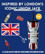 AQUAREL City Edition London 24oz Tumbler – Stainless Steel Vacuum Insulated Travel Cup with Lid & Straw, Double Wall Insulated Iced Coffee & Water Bottle, Union Jack & Big Ben Design - Image 4
