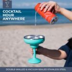 ORCA Rita | Temperature Insulated, Stainless Steel Margarita Glass, Lidded Tumbler for Cocktails, Wine & Cold Drinks — Sunflower - Image 3