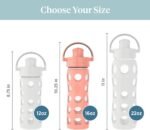 Lifefactory 16-Ounce Glass Water Bottle with Active Flip Cap and Protective Silicone Sleeve, Cantaloupe - Image 6