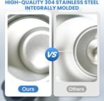 2Packs 1 Gallon / 128oz Water Jug Bottle Insulated Wide Mouth, Insulated Stainless Steel Gallon Water Jug Keeps Ice 48Hr - Leakproof Vacuum Thermos Flask for Gym, Camping, & Construction - Image 5