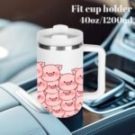 momocici 40oz Pig Tumbler with Handle Gifts for Women.Pig Lover Cups Tumbler Gifts for Women. - Image 4