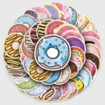 50Pcs Donut Stickers, Waterproof Vinyl Food Decor Decals for Laptop, Phone, Water Bottle, Notebook - Personalized Stickers for Kids, Adults & Dessert Lovers(Donut) - Image 3