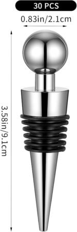 Wine Stoppers for Wine Bottles 30 Pcs Wine Bottle Stopper with Silicone Vacuum Wine Bottles Corks Reusable Wine Stopper for Bar, Holiday Party Suitable for Standard Bottle - Image 3