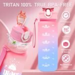 Birthday Gifts For Women, Teen Girl, Her, Happy Birthday Gift Box For Girl, Women, Sister, Daughter, Friends, Cute Pink Sports Water Bottle 25oz Gift Set 6pcs - Image 4