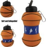 Maccabi Art Clip-On Collapsible 1 Liter, 34 oz. size BPA-Free Silicone Basketball Large Water Bottle for Kids - Image 5