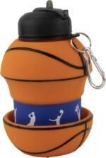 Maccabi Art Clip-On Collapsible 1 Liter, 34 oz. size BPA-Free Silicone Basketball Large Water Bottle for Kids - Image 7