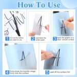 4 Pcs UV DTF Cup Wrap Custom Name Sticker for 12-40 oz Tumbler Personalized Transfer Letter Alphabet Vinyl Stickers for Water Bottle Glass Tumbler Notebooks DIY Crafts(Black) - Image 4