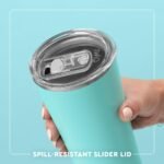 Swig Life 22oz Insulated Tumbler, Travel Coffee Tumbler with Lid, Cup Holder Friendly Travel Coffee Mug, Stainless Steel (Hydrangea) - Image 4