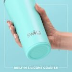 Swig Life 22oz Insulated Tumbler, Travel Coffee Tumbler with Lid, Cup Holder Friendly Travel Coffee Mug, Stainless Steel (Hydrangea) - Image 5