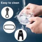 5 Pack Replacement Lids for 20 oz Tumbler,Travel Spill Proof Resistant Cup Lids Covers with Slider Switch fit Coffee Cups and More, Straw Friendly,Black - Image 4