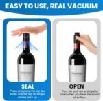 Wine Stopper, Vacuum Wine Bottle Stoppers for Preservation System, Reusable Champagne Corks Stoppers with Time Scale Record for Wine Lovers. - Image 6