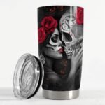 SANDJEST Couple Tumbler 20oz Gifts for Wife Husband Skull Couples Stainless Steel Tumblers Coffee Travel Mug Cup Romantic Gift for Valentine Birthday Anniversary Christmas - Image 4