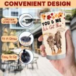 You & Me We Got This 20oz Stainless Steel Tumbler – Romantic Fall Leaves Couple Insulated Coffee Travel Mug, Love Gift for Husband Wife Anniversary - Image 3