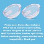 16oz Replacement Lid for Corkcicle Tumbler,Double Sealing Spill Proof Replacement Top Compatible with 16 oz Cork cicle Travel Coffee Mug,2.9in Drink Cup Lids Fit for Corkcicle Water Bottle - Image 5