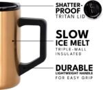 Elemental Insulated Coffee Mug - Triple-Wall Stainless Steel Summit Travel Cup for Hot and Cold Drinks - Thermal Coffee Mug with Lid and Handle for Camping, Office & Travel 16oz - Copper - Image 5