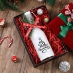Sieral 12 Pack Christmas Tree Swing Top Glass Bottle 8oz Clear Flip Top Beer Brewing Bottles with Ribbon and Artificial Branches for Liquids Wine Christmas Xmas Gifts - Image 4