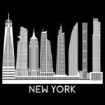 Vacuum Insulated Tumbler with Straw and Flip Lid Stainless Steel Water Bottle Iced Coffee Travel Mug Cup 15oz Gift Box Skyline Map (New York) - Image 4