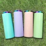 20 oz Skinny Tumblers Stainless Steel Tumbler with Lid and Straw Double Wall Vacuum Insulated Coffee Mug 20oz Powder Coated Cup for Hot and Cold Drinks(Pink,1 pack) - Image 5