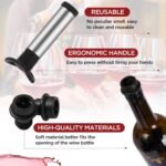 FACULX Wine Saver Vacuum Pump with 24 Stoppers, Wine Stopper & Preserver, Reusable Bottle Sealer Keeps Fresh, Ideal Accessories Gift - Image 3