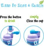 Disney Frozen Carrying Strap One Touch Water Bottles with Reusable Built in Straw - Safe Approved BPA free, Easy to Clean, Perfect Gifts for Kids Girls Boys, Goodies Home by Zak design - Image 4