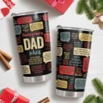 34HD Funny Dad Joke Tumbler 20 oz with Lid Stainless Steel, Daddy Quote Design Cup for Father's Day Gift - Birthday Present to Men & Papa - Image 3