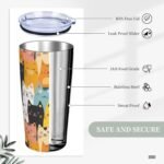 Cat Tumbler with Straw Lid Insulated Travel Coffee Mug 20 OZ Stainless Steel Cup for Outdoor Car Office Kitchen - Image 6