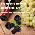 Wine Saver Vacuum Pump with 4 Reusable Stoppers, Wine Bottle Stoppers with Food Grade Silicone, Reusable Bottle Sealer Keeps Fresh Suitable for All Standard Wine Bottles - Image 6