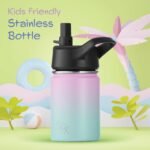 SIPX™ Kids 12 oz Insulated Water Bottle with Straw Lid – Leakproof Stainless Steel, BPA-Free, Easy to Carry – Perfect for School, Camp, Sports & Travel – Stainless - Image 6