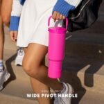 Simple Modern Trek Pivot | 40oz Flip Straw Tumbler with Handle | Water Bottle & Boot | Interchangeable Straw & Chug Lids | Insulated Stainless Steel Jug | Gym Sports Outdoors | Blush - Image 6