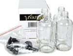 Vivaplex, 4, Large, 8 oz, Empty, Clear Glass Bottles with Black Lotion Pumps - Image 4
