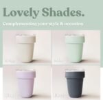 SWANZ Ceramic Coffee and Tea Travel Mug with Tritan Lid and Sleeve, Reusable To Go Tumbler Cup, Leak Proof, No Spill, Microwave Dishwasher Safe, Portable (Black, 15 Oz) - Image 5