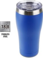 TAHOE TRAILS 20 oz Insulated Stainless Steel Tumbler with Slider Lid, Vacuum Insulated Double Wall Coffee Travel Mug Cup, Great for Cold or Hot Drinks, Deep Blue - Image 4