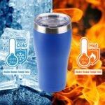 TAHOE TRAILS 20 oz Insulated Stainless Steel Tumbler with Slider Lid, Vacuum Insulated Double Wall Coffee Travel Mug Cup, Great for Cold or Hot Drinks, Deep Blue - Image 8
