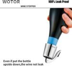 WOTOR Stainless Steel Wine Bottle Stoppers with Silicone - Reusable Wine Saver and Decorative Bottle Sealer, Leakproof, Keep Fresh, Silver, 2 Pack - Image 3