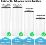 20oz Skinny Tumbler Replacement Lids 2 Pack,Spill Proof Splash Resistant Silicone Sliding Covers,Straw Friendly, BPA Free - Image 4