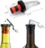 6 Pcs Wine Stoppers, Food-safe Silicone Vacuum Bottle Stoppers, Expanding Manual Beverage Stopper, Reusable Wine Bottle Corks for champagne, beer, whiskey, soda, beverage, water (Red / Yellow / Black) - Image 5