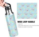 ALAZA Koala with Rainbow Water Bottle with Straw Lid Vacuum Insulated Stainless Steel Thermo Flask Water Bottle 20oz - Image 5