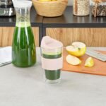 Restaurantware Glass Travel Mug 1 Count 12 Ounce Double Wall Borosilicate Reusable Coffee Cup, Spill-Resistant Tan Silicone Lid, Clear Drinkware Mug for Hot and Cold Beverages - Image 5