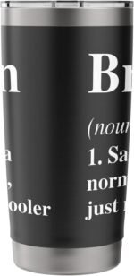 Brian Definition Name Cool Funny Personalized Birthday Stainless Steel Insulated Tumbler - Image 3
