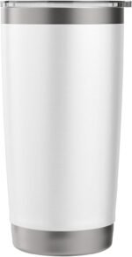Letter D Pretty Personalized Orange Monogram Initial Name Stainless Steel Insulated Tumbler - Image 4